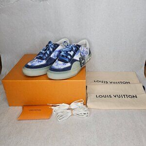 Louis Vuitton Low Top Ollie Watercolor Blue Sneakers Shoes with Box Size 9.5-10